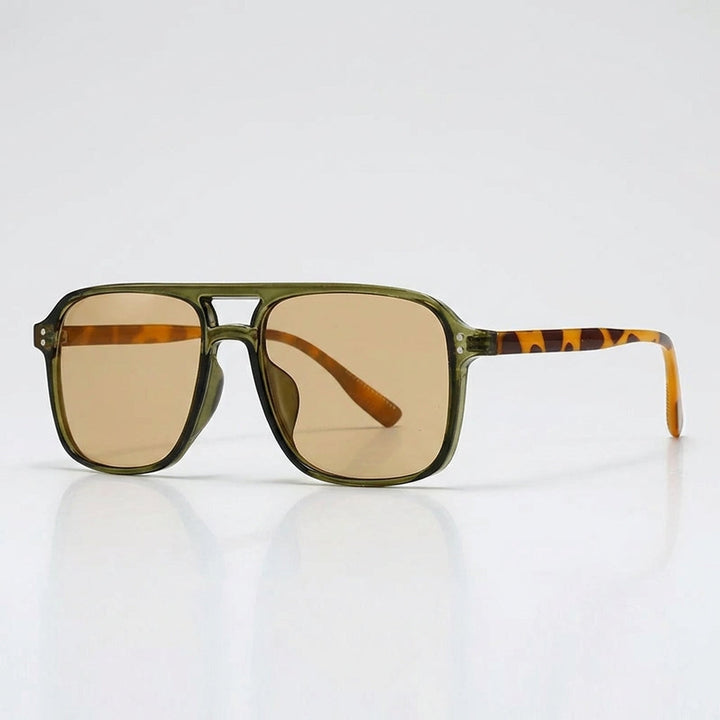 Übergroße Retro Quadratische Aviator Sonnenbrille – Schicke UV-Schutz Brille