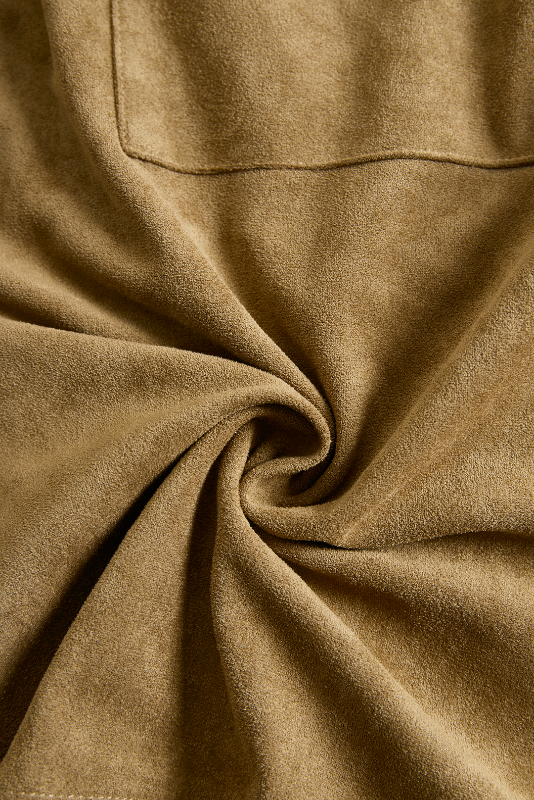 Midikleid in Wildleder-Optik mit Reverskragen und Knopfleiste