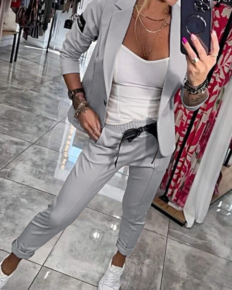 Damen Jacke Und Hosen Set