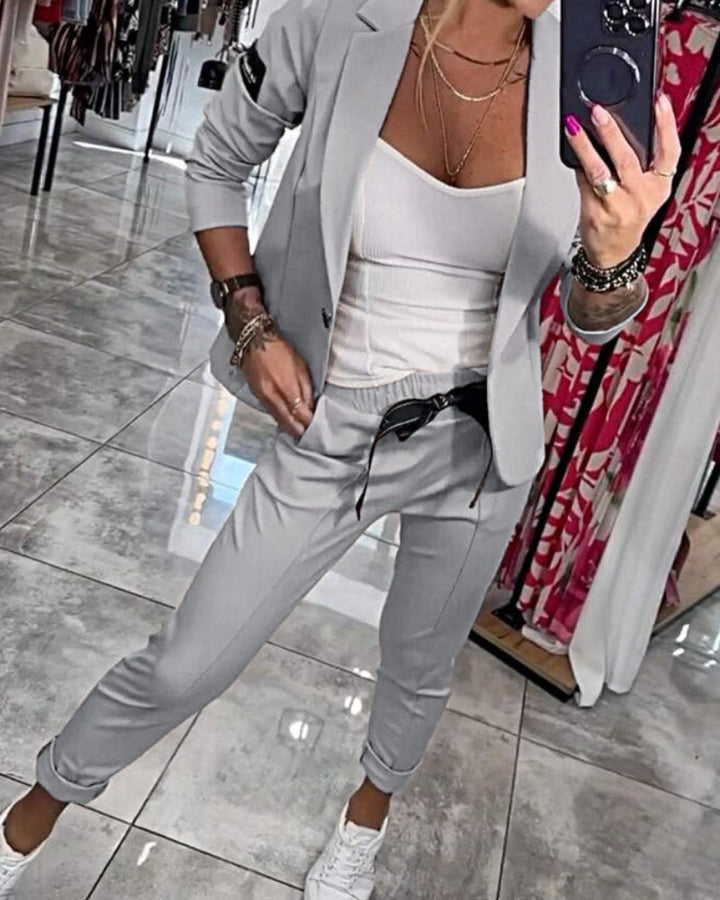 Damen Jacke Und Hosen Set