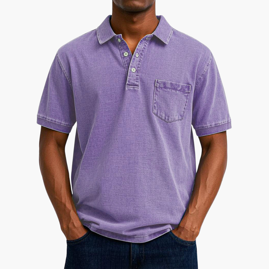 Herren Kurzarm Baumwoll Polo