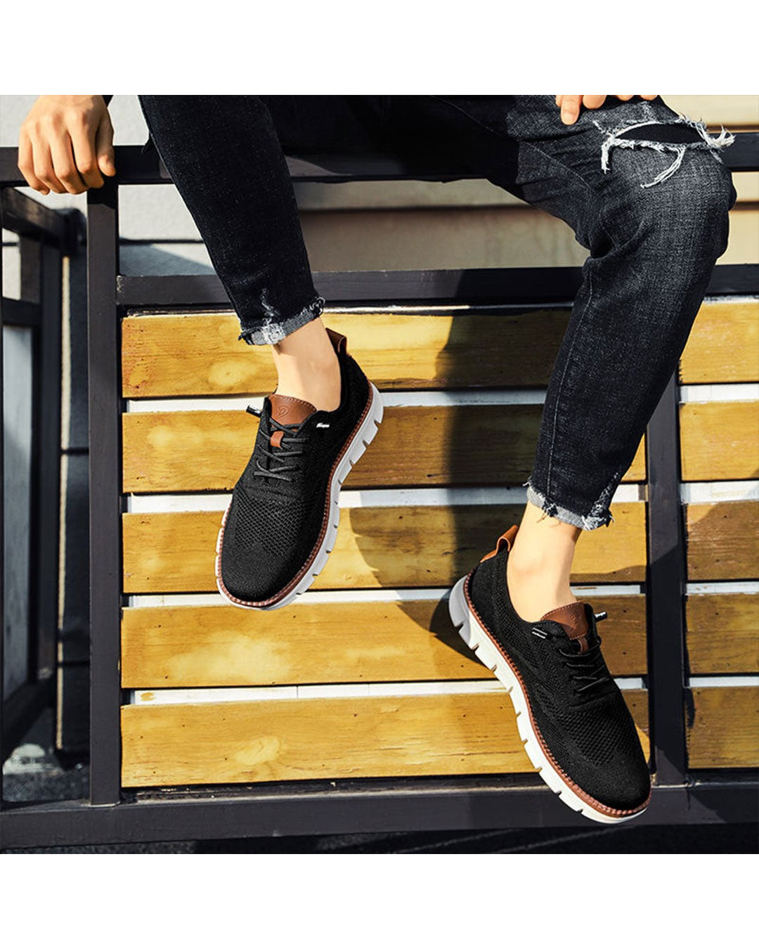 Herren Schnürer Plattform Turnschuhe