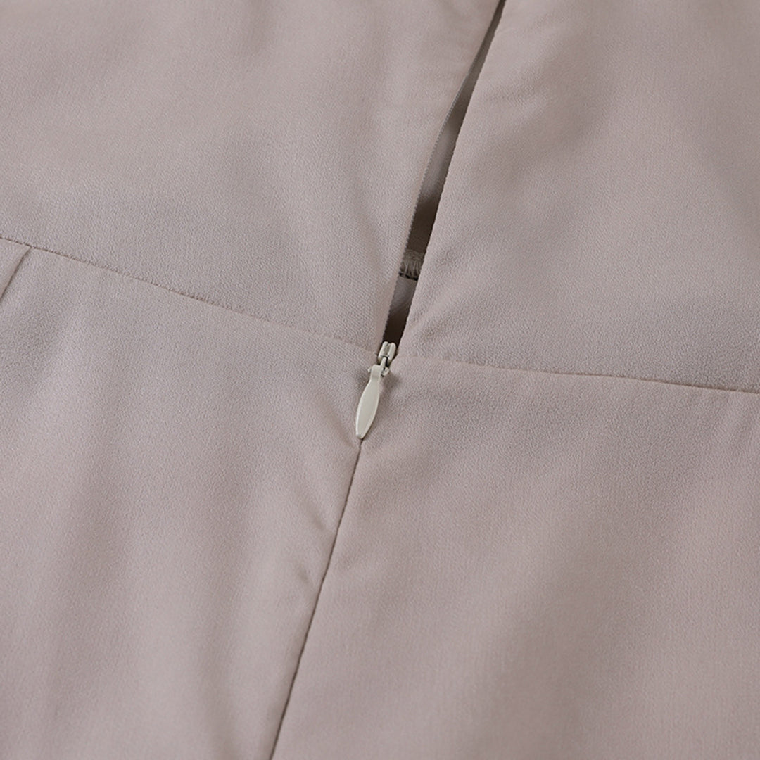 Ärmelloses Maxikleid für Damen mit tiefem V-Ausschnitt und vorderem Schlitz – Elegantes Abendkleid