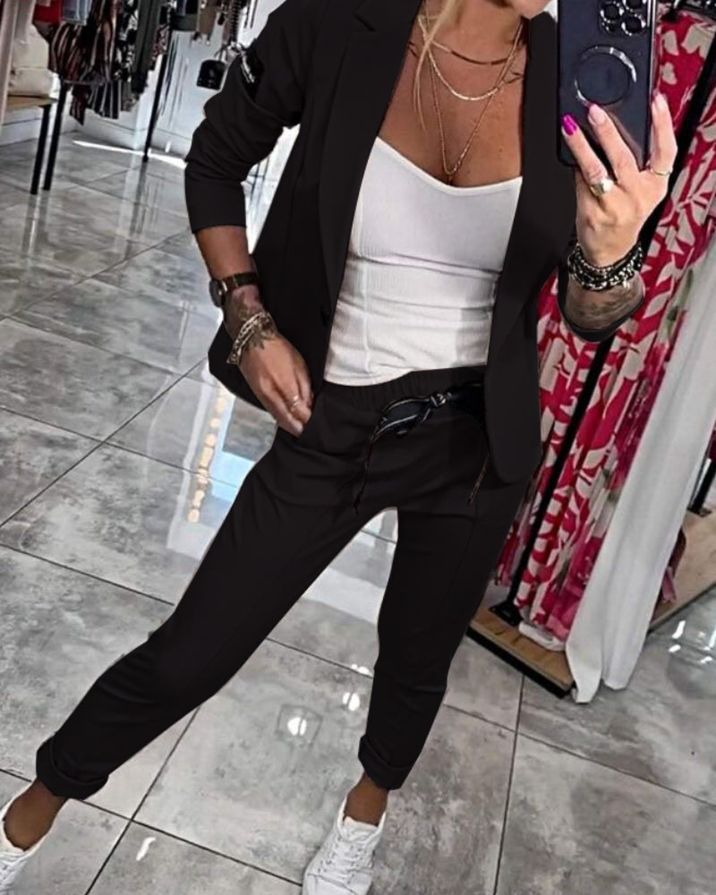 Damen Jacke Und Hosen Set
