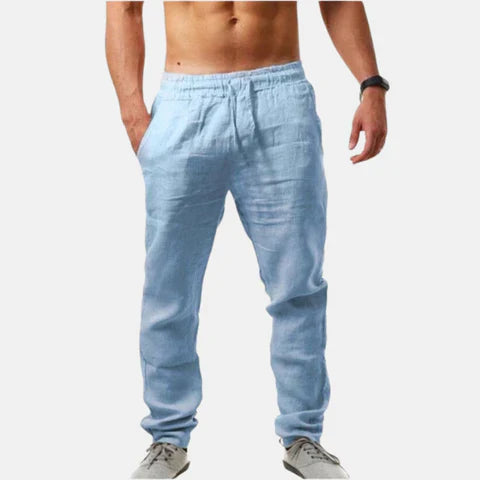 Herren Gerade Leinenhose