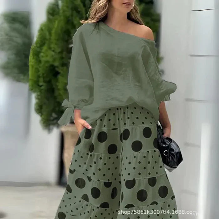Damen Zweiteiliges Maxi Outfit Set