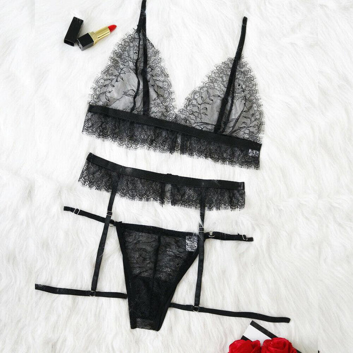 Set mit Strumpfhaltern