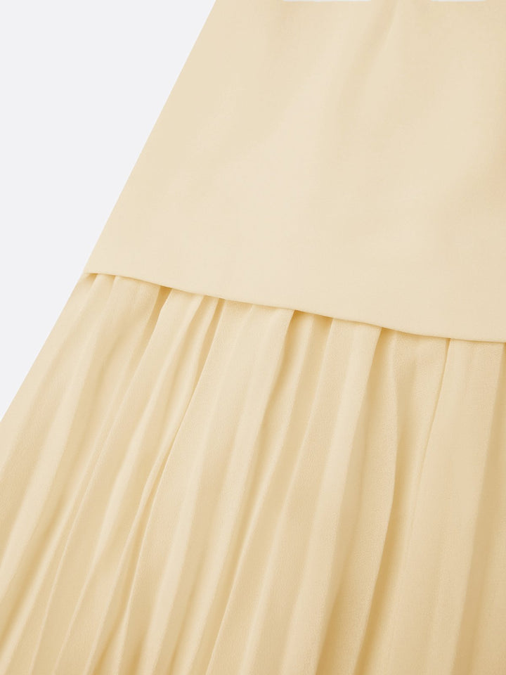 Ärmelloses Maxikleid für Damen mit fließenden Falten – Elegantes Brautjungfernkleid