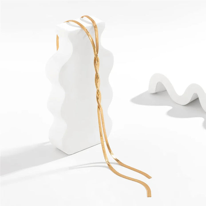 Lange Kette – SleekLuxe – Elegant & verstellbar – Geflochtene Glieder