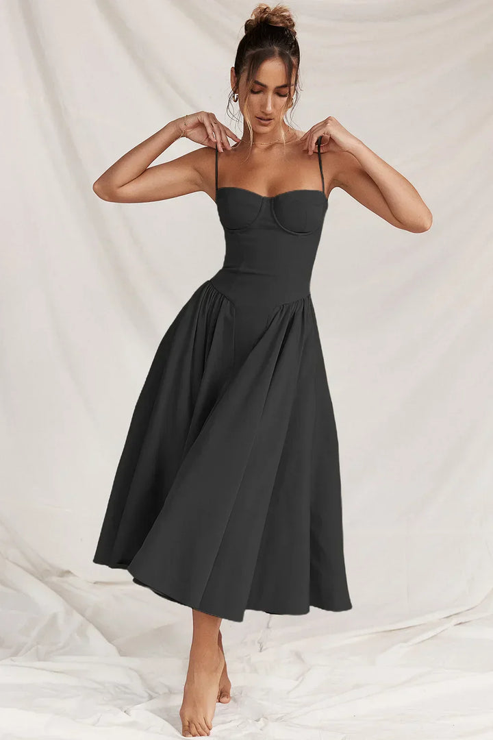 Damen Ärmelloses Korsettkleid