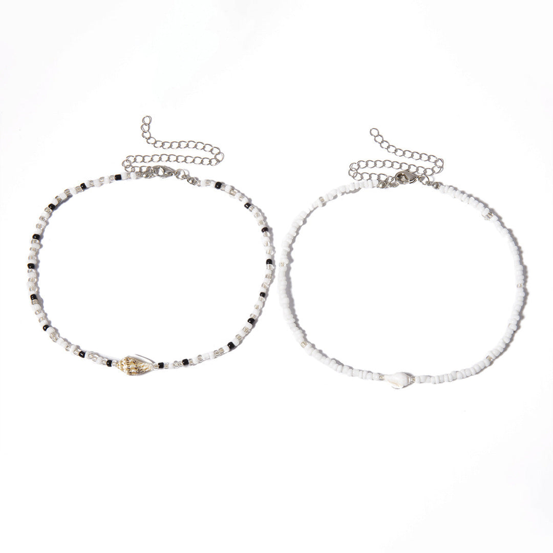 Damen Elegante Mehrschichtige Halskette Mit Perlen Und Muscheln – Boho Chic Statement Schmuck