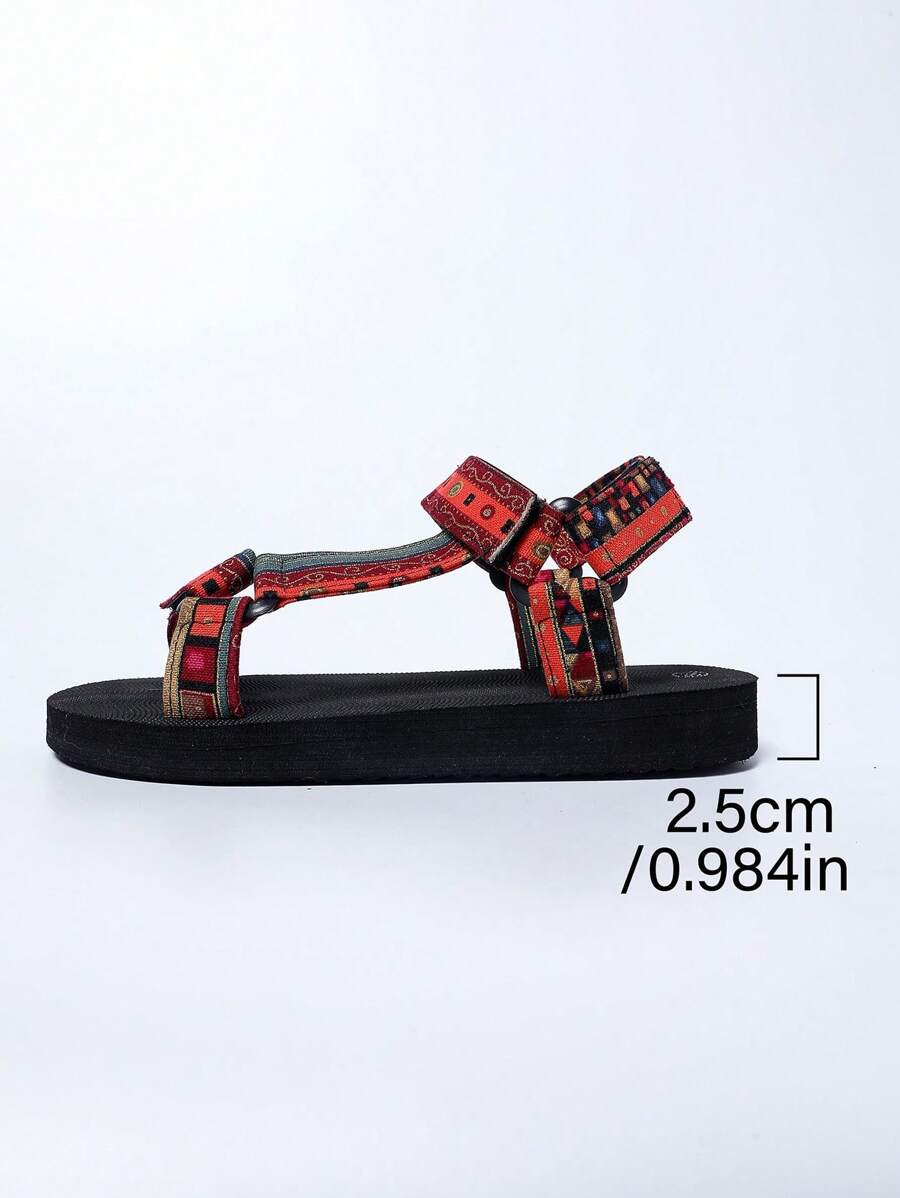 Damen Flache Sandalen Mit Verstellbaren Riemen