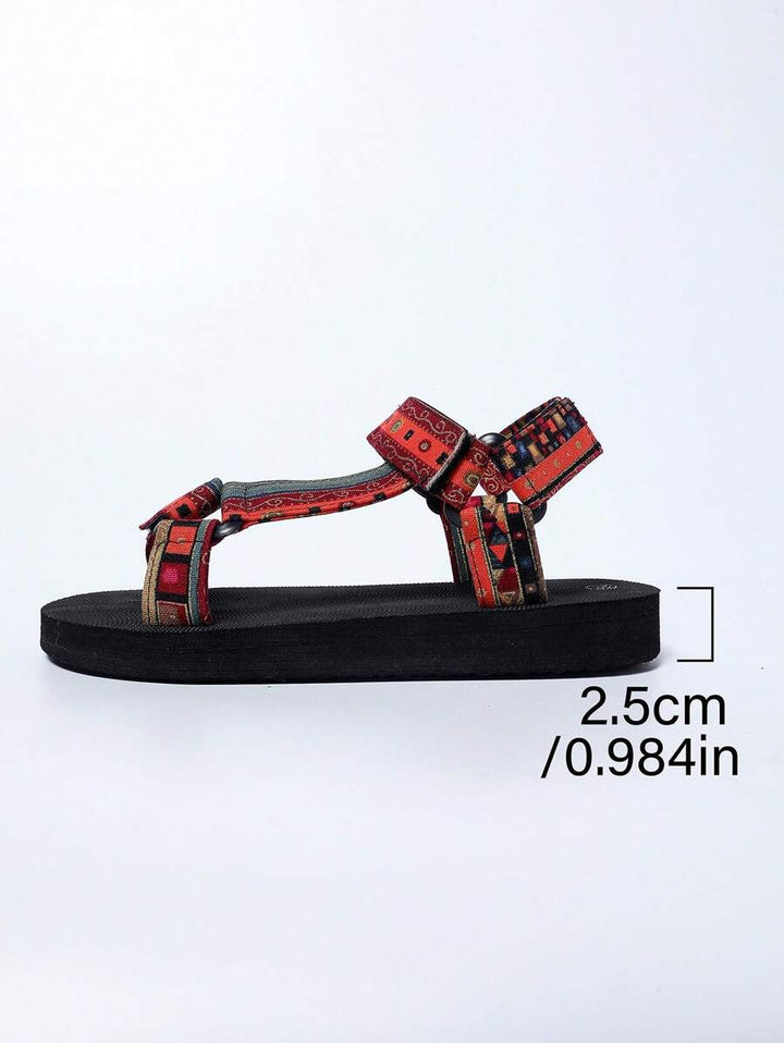 Damen Flache Sandalen Mit Verstellbaren Riemen
