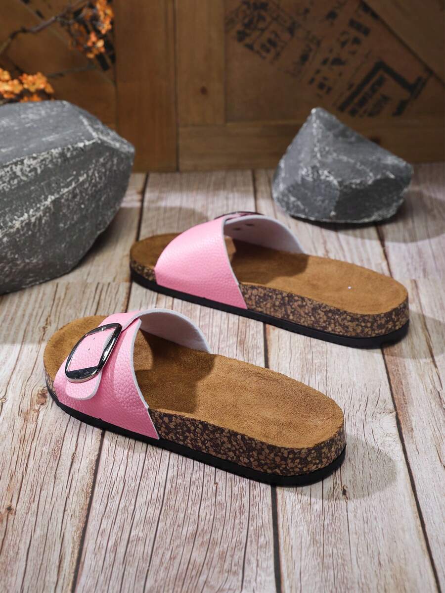 Damen Flache Outdoor Hausschuhe Mit Schnalle