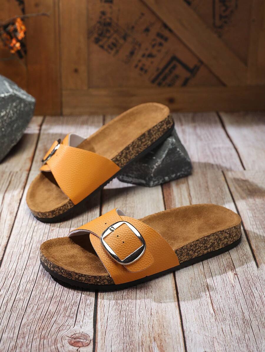 Damen Flache Outdoor Hausschuhe Mit Schnalle