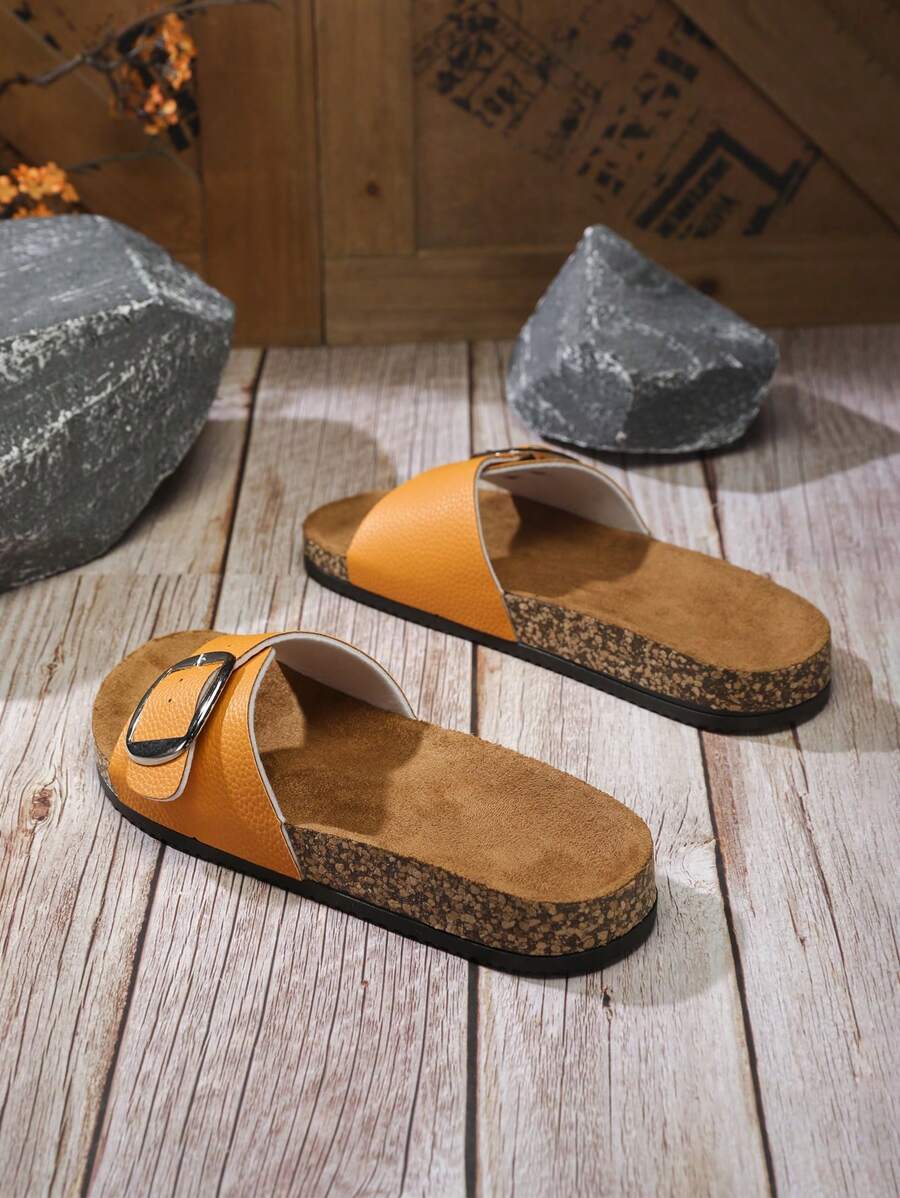 Damen Flache Outdoor Hausschuhe Mit Schnalle