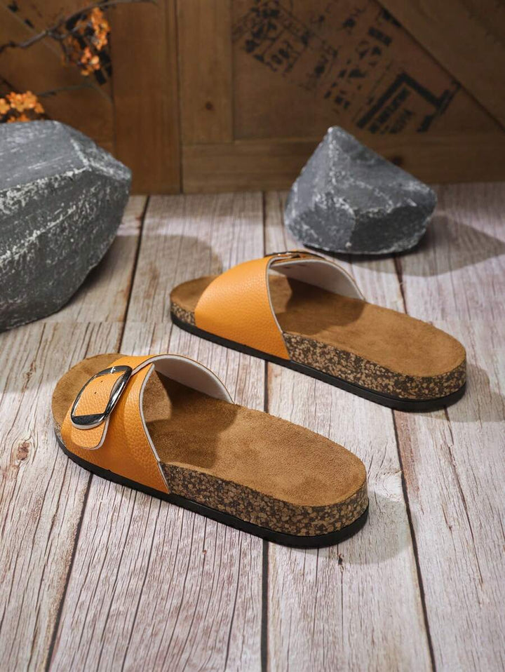 Damen Flache Outdoor Hausschuhe Mit Schnalle