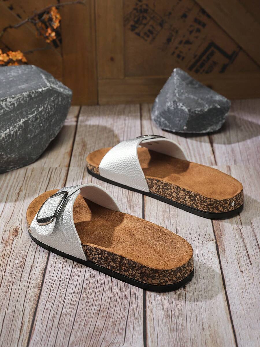 Damen Flache Outdoor Hausschuhe Mit Schnalle