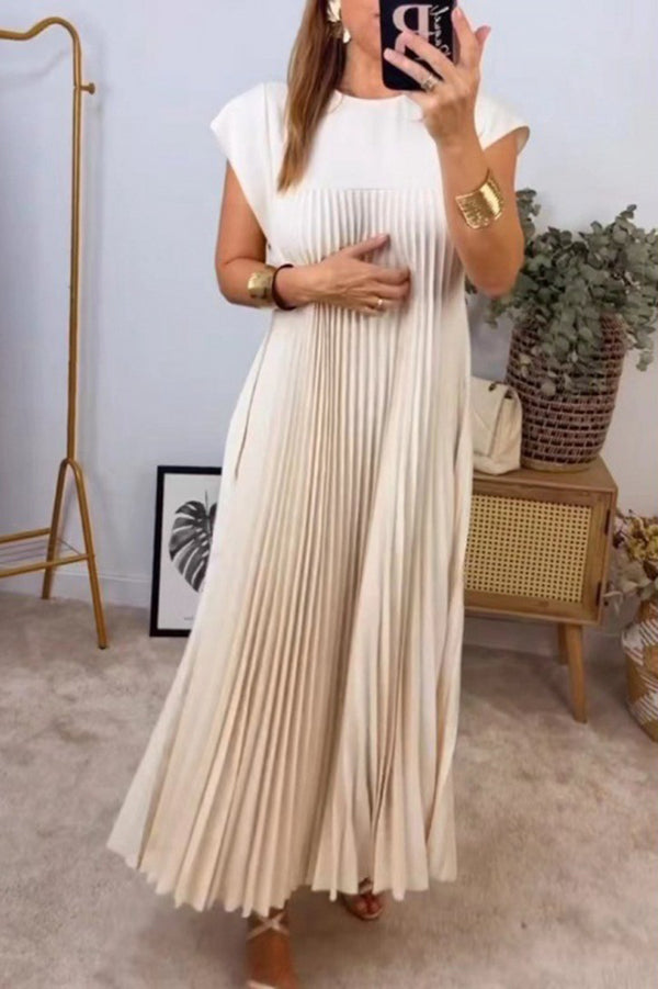 Damen Plissiertes Maxikleid