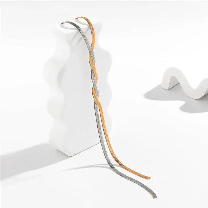 Lange Kette – SleekLuxe – Elegant & verstellbar – Geflochtene Glieder