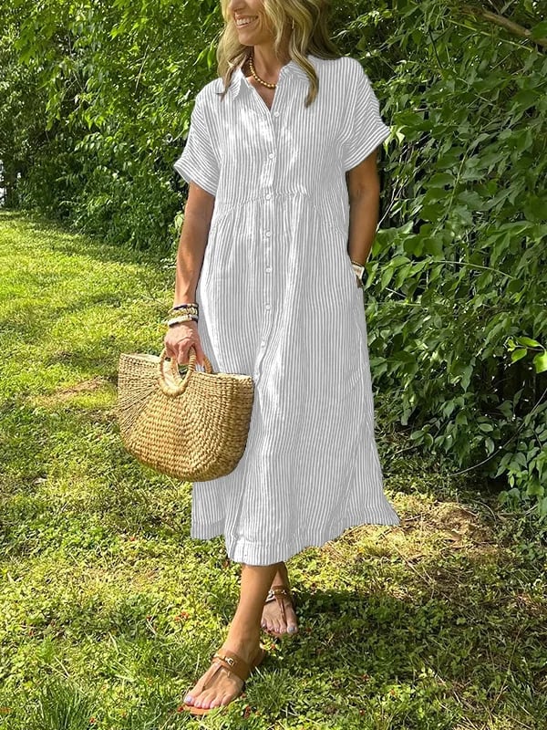 Charleigh | Elegantes gestreiftes Kleid
