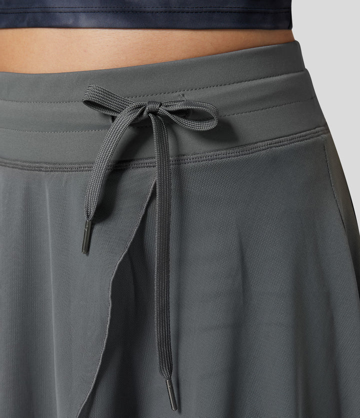 Damen Chiffonrock Mit Hohem Bund
