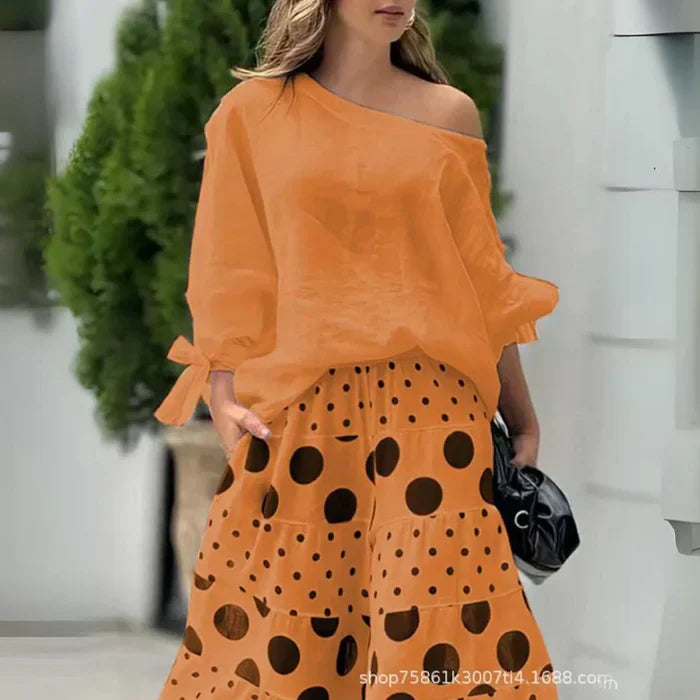 Damen Zweiteiliges Maxi Outfit Set