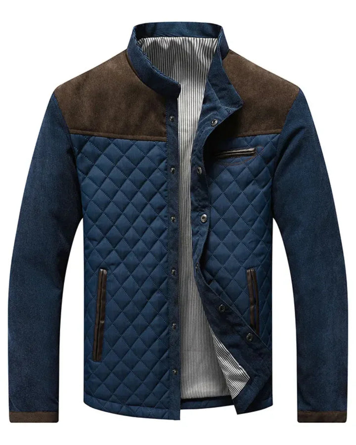 Herren Gesteppt Jacke Mit Reißverschluss