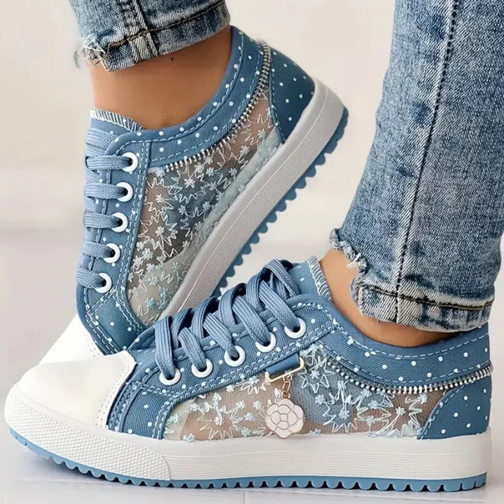 Damen Mesh Schnürsneaker