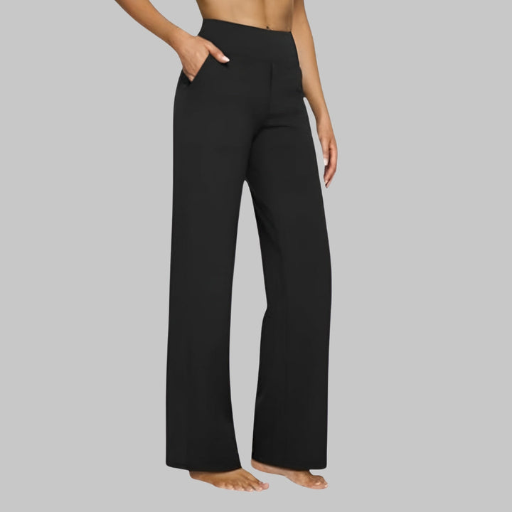 Dehnbare Hose mit weitem Bein für Damen