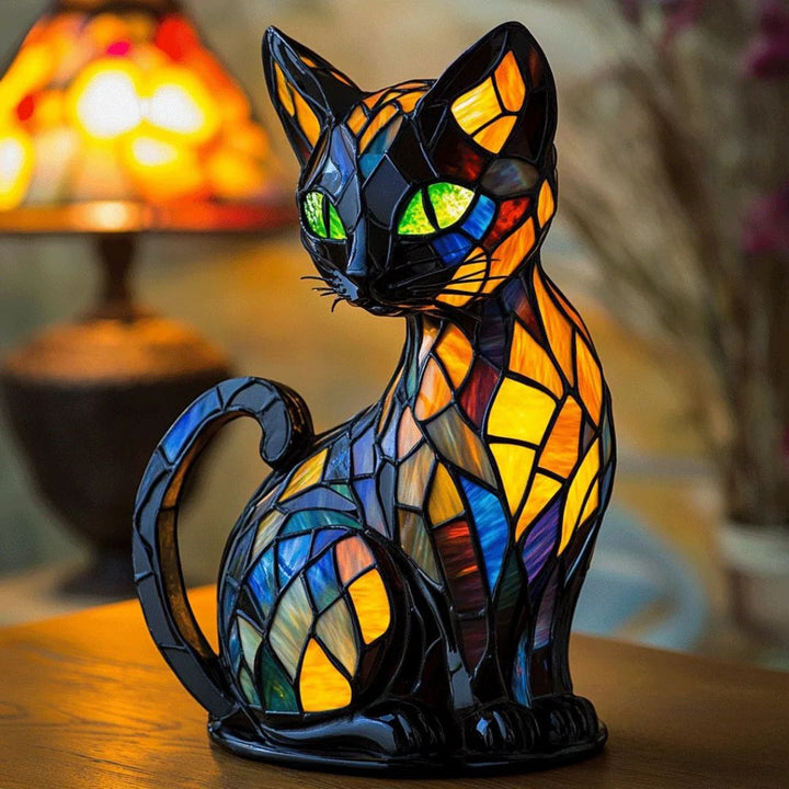 Leuchtkatze – handgefertigte Lampe, die Herzen erstrahlen lässt