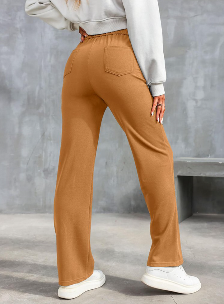 Damen Stretchhose Mit Hohem Bund