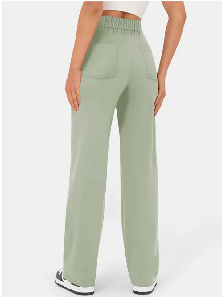 Damen Stretchhose Mit Hohem Bund