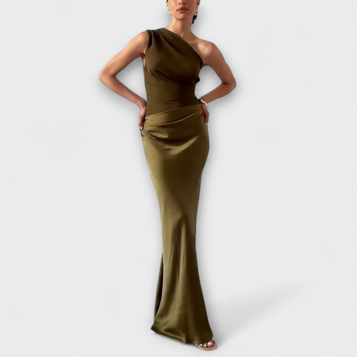 Damen Ein Schulter Silhouette Abendkleid