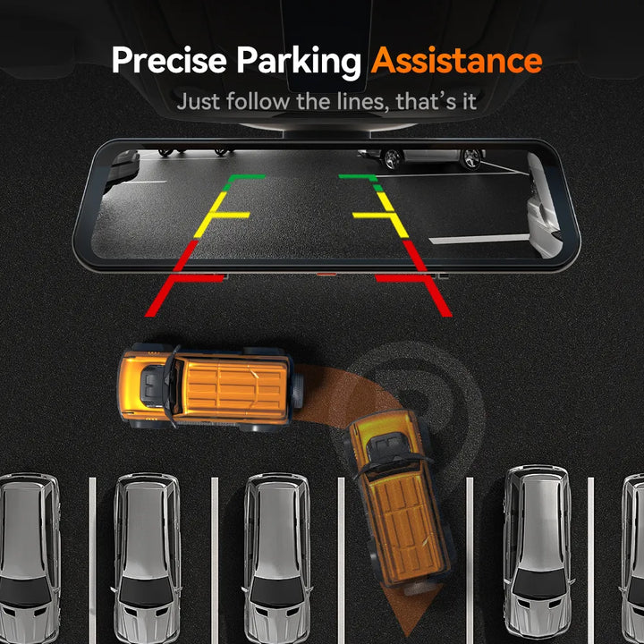 WOLFBOX G900Pro 12 MP WiFi-Touchscreen-Rückspiegel-Dashcam Smart Mirror