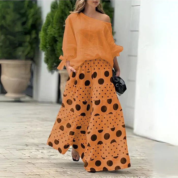 Damen Zweiteiliges Maxi Outfit Set