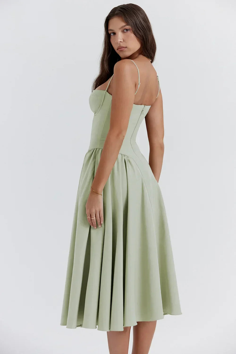 Damen Ärmelloses Korsettkleid