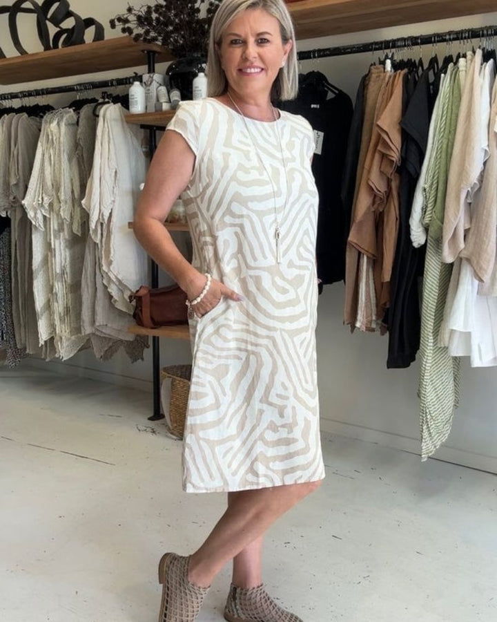 Vintage Kurzarmkleid Für Damen