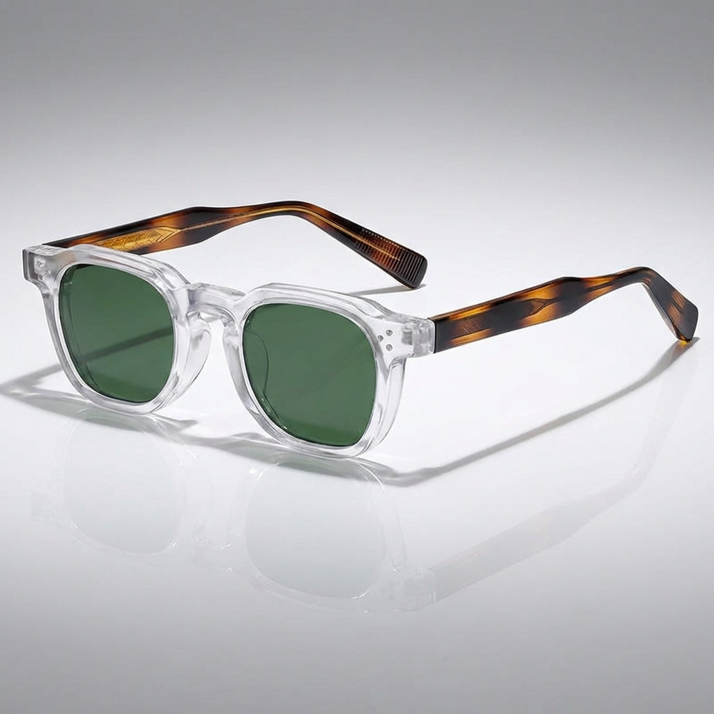 Unisex Quadratische Rahmen Sonnenbrille – Stilvolle UV Schutz Brille
