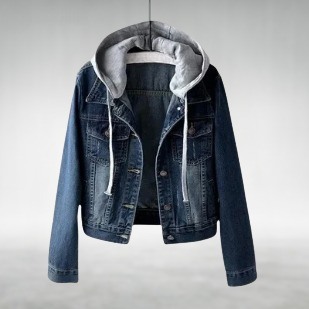 Damen Jeansjacke Mit Kapuze