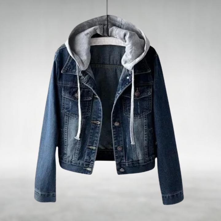 Damen Jeansjacke Mit Kapuze
