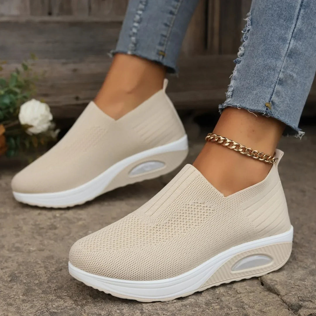 Damen Orthopädische Slip-On Sneaker – Bequeme Freizeit Komfort Turnschuhe