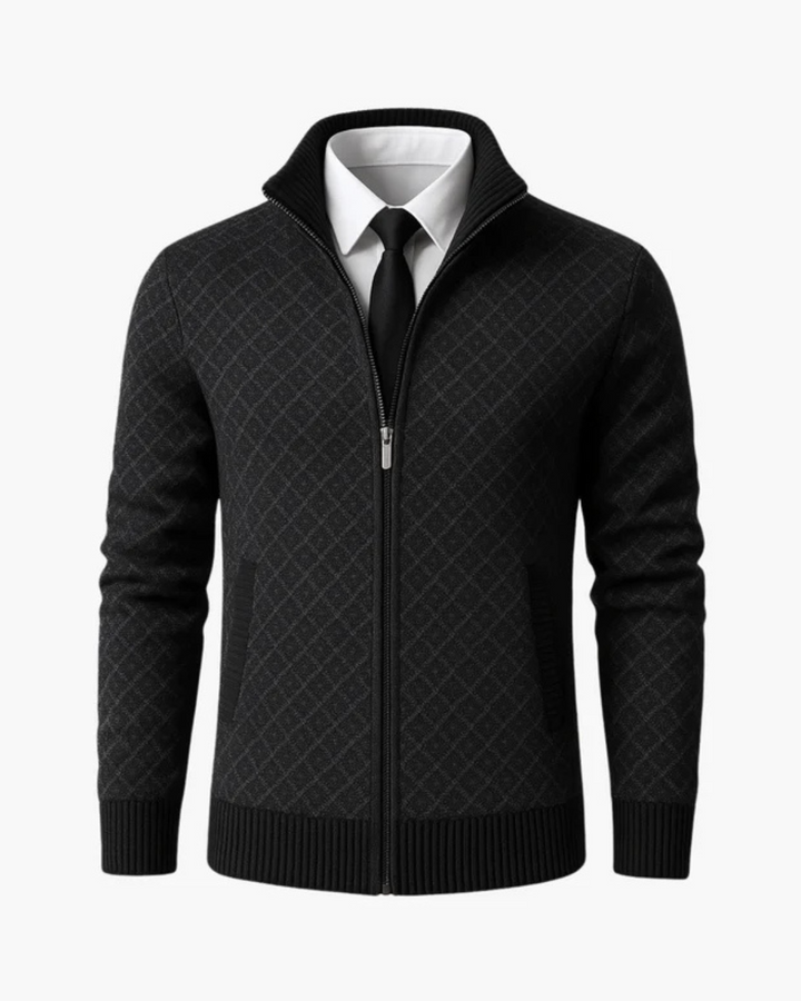 Herren Rollkragen Zipper Jacke