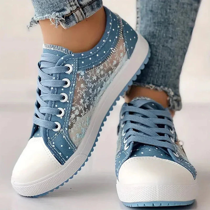 Damen Mesh Schnürsneaker