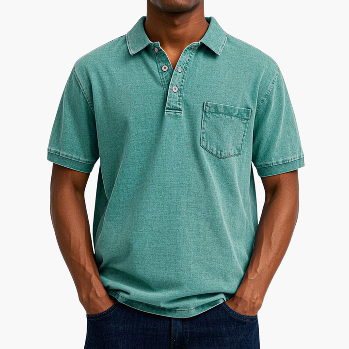 Herren Kurzarm Baumwoll Polo