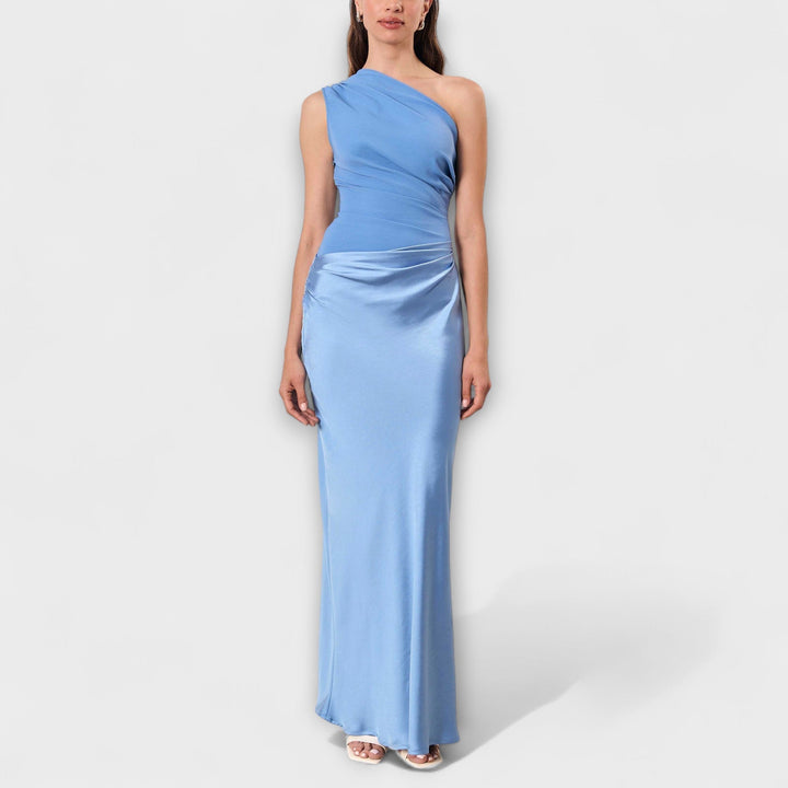 Damen Ein Schulter Silhouette Abendkleid