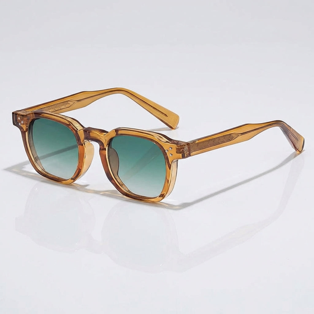 Unisex Quadratische Rahmen Sonnenbrille – Stilvolle UV Schutz Brille