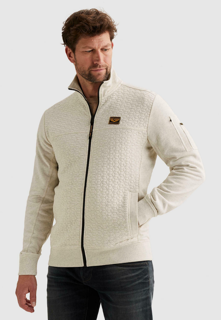 Herren-Rollkragen-Strickjacke mit Reißverschluss – Pullover mit Seitentaschen
