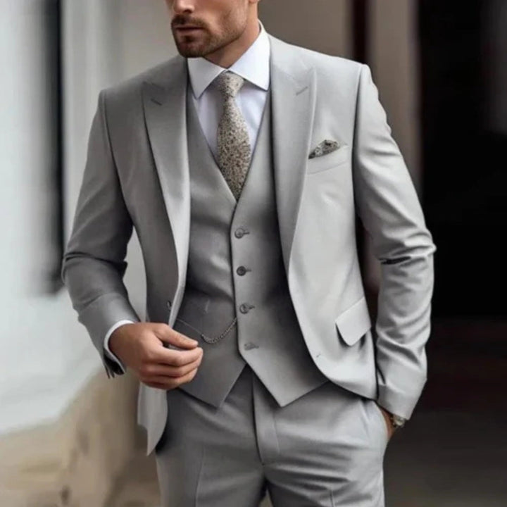 3-teiliger Herrenanzug – Sakko, Weste, Hose, eleganter, formeller, maßgeschneiderter Stil