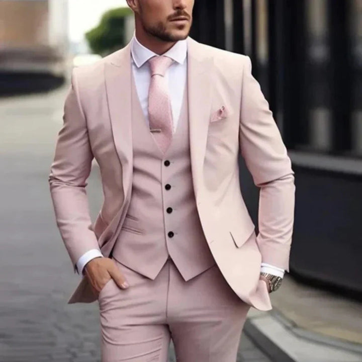 3-teiliger Herrenanzug – Sakko, Weste, Hose, eleganter, formeller, maßgeschneiderter Stil